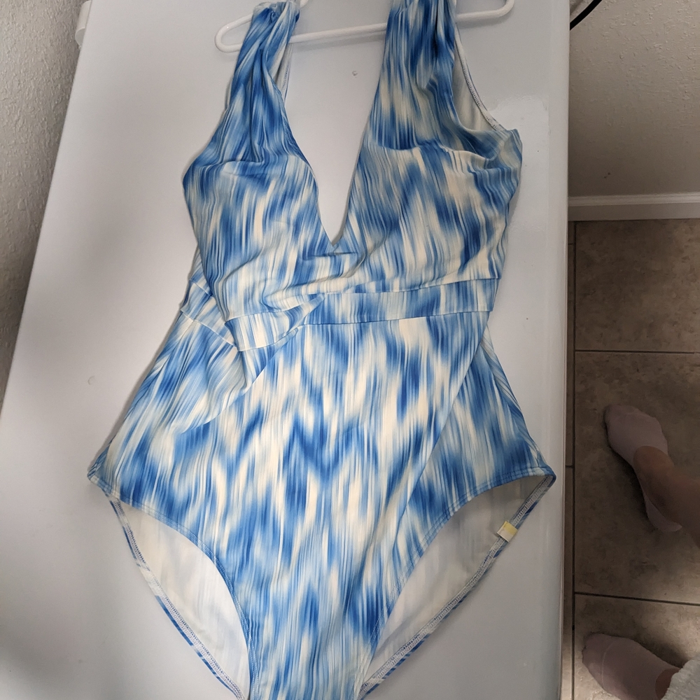 Summersalt Blue and White Swimsuit
